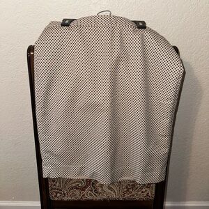 Size 6, Liz Claiborne Khaki-color, patterned skirt (black and white details)